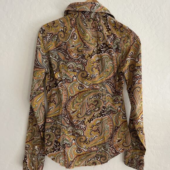 True Religion VTG Western Pearl Snap Shirt Paisley S Cowgirl Rodeo Country - Picture 8 of 10